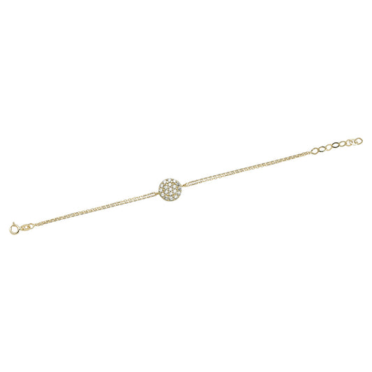 14k Solid Gold Pave Bracelet - alternate view 2