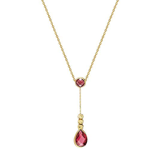 14k Solid Gold Dorika Drop Necklace