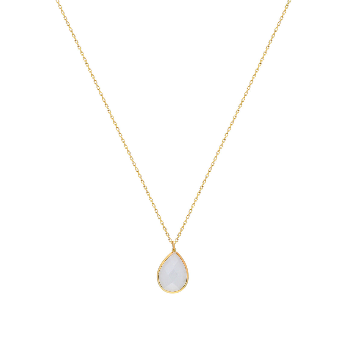 14k Solid Gold Drop Necklace