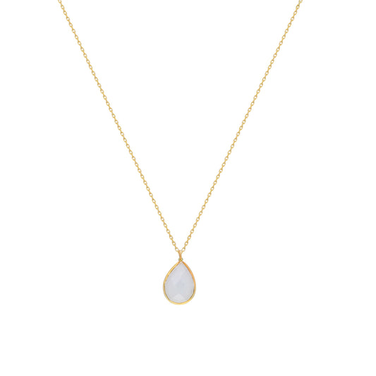 14k Solid Gold Drop Necklace