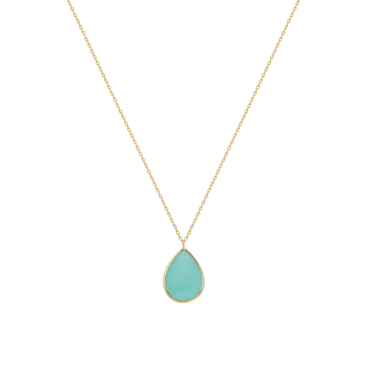 14k Solid Gold Drop Necklace
