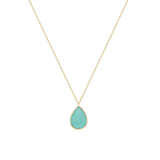 14k Solid Gold Drop Necklace