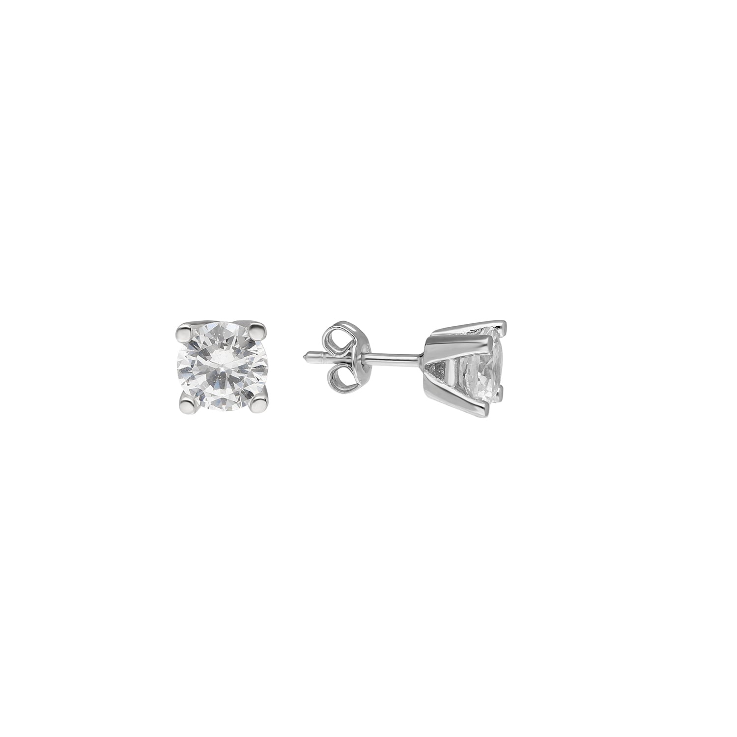 925k Sterling Silver Solitaire Earring