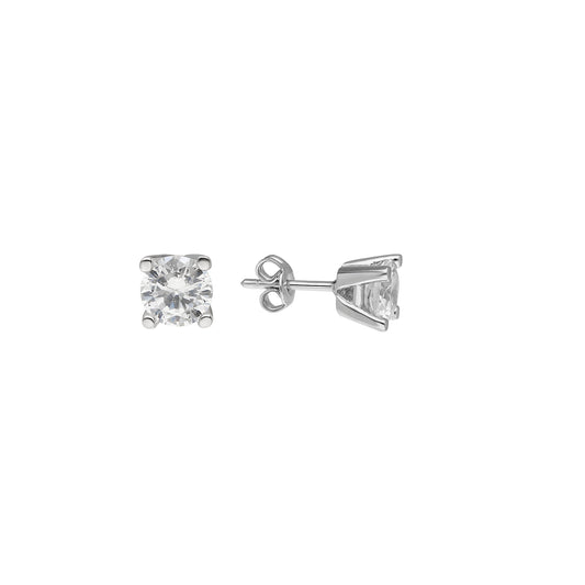 925k Sterling Silver Solitaire Earring