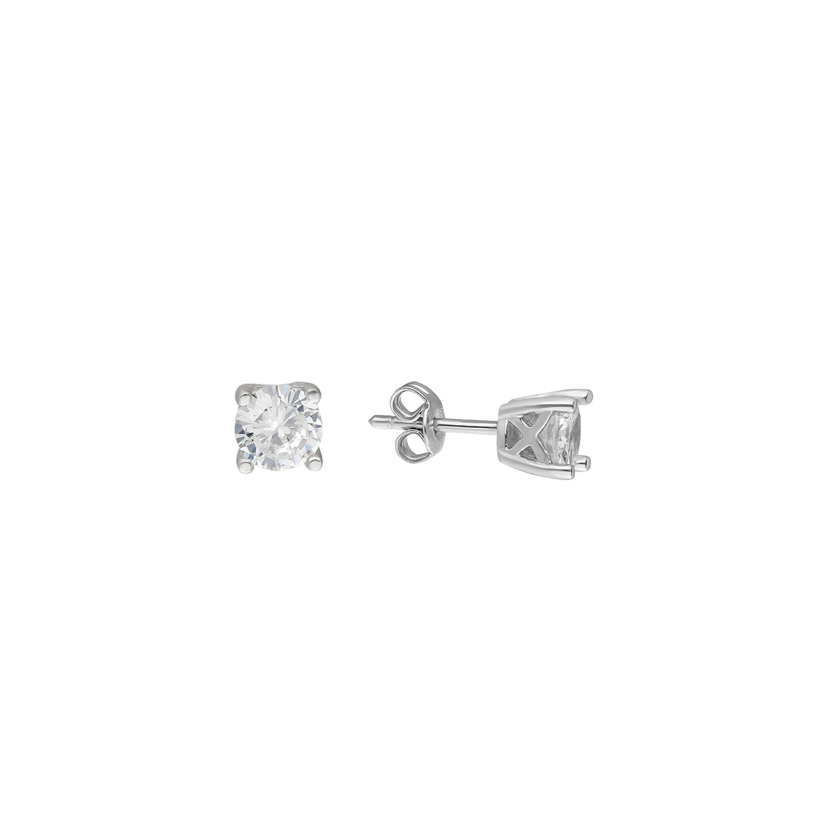 925k Sterling Silver Solitaire Earring