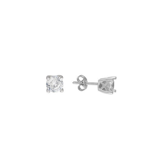 925k Sterling Silver Solitaire Earring