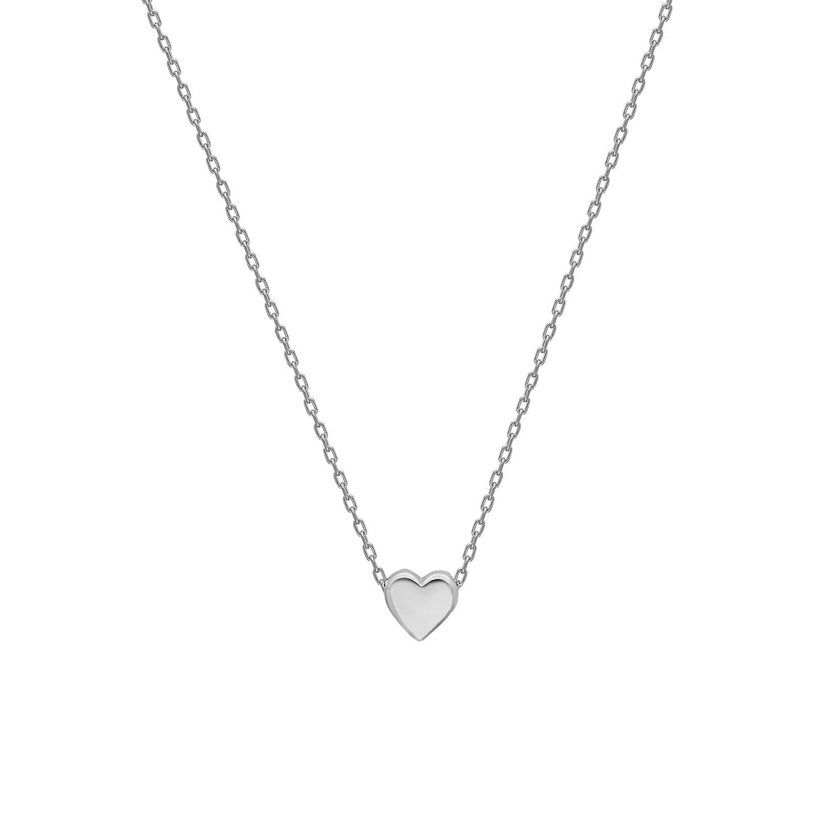 925k Sterling Silver Heart Necklace - alternate view 2