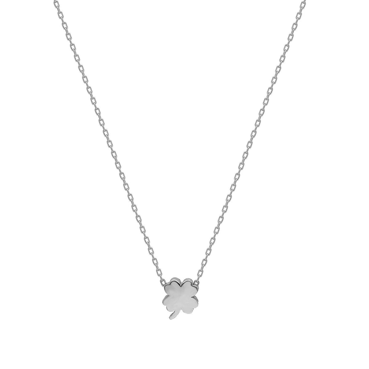 925k Sterling Silver Clover Necklace - alternate view 2