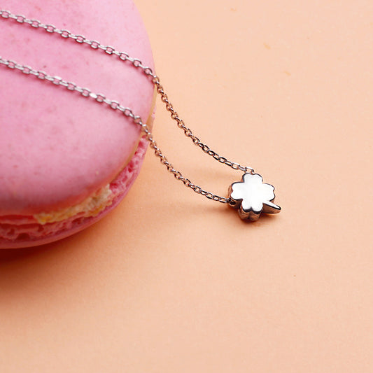 925k Sterling Silver Clover Necklace
