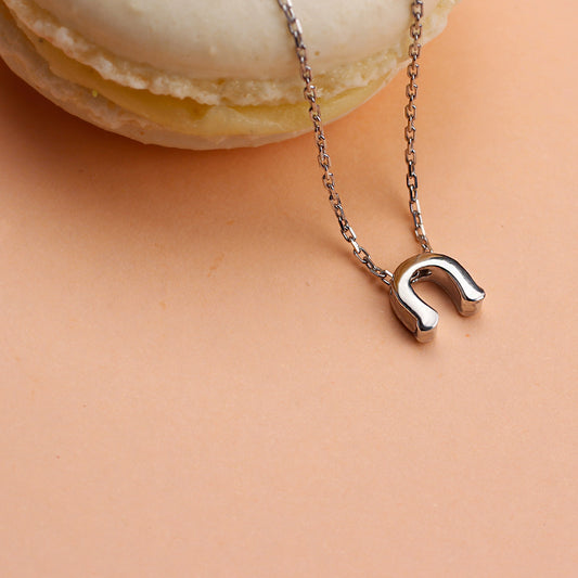 925k Sterling Silver Horseshoe Luck Necklace