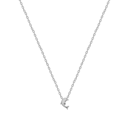 925k Sterling Silver Dolphin Necklace