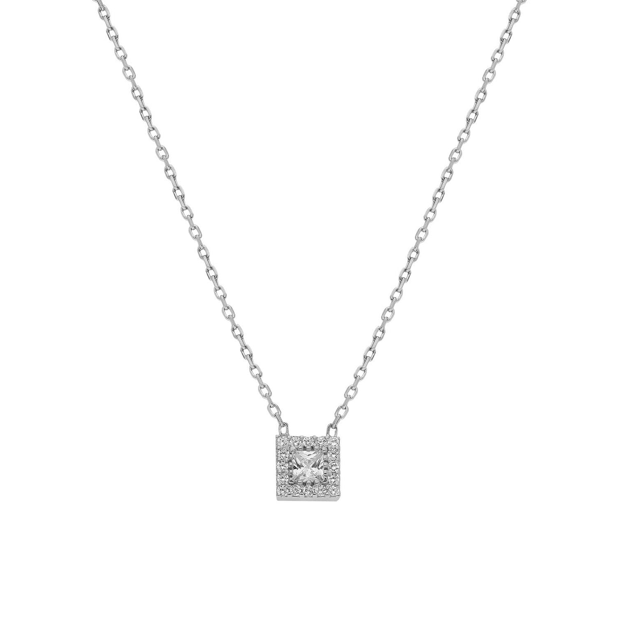 925k Sterling Silver Solitaire Necklace