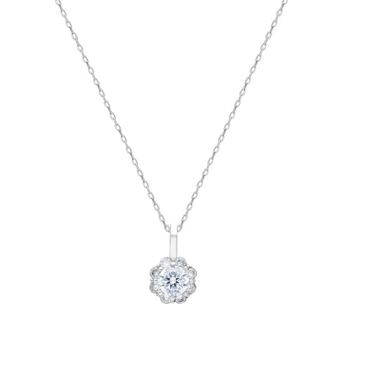 925k Sterling Silver Solitaire Necklace