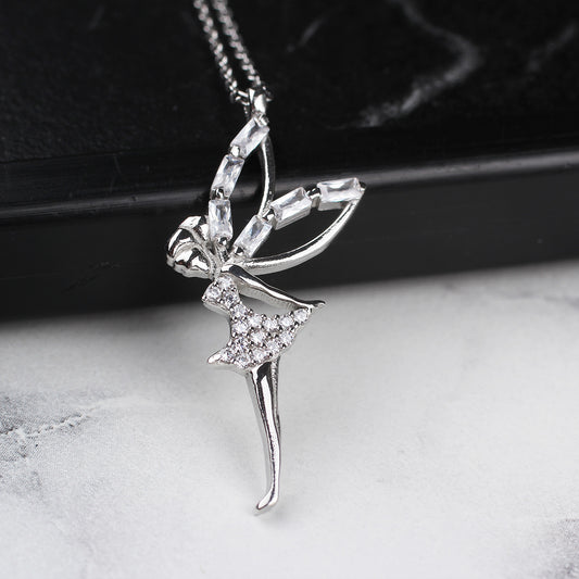 925k Sterling Silver Fairy Necklace