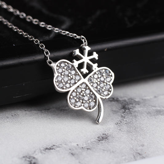 925k Sterling Silver Kar Taneli Clover Necklace