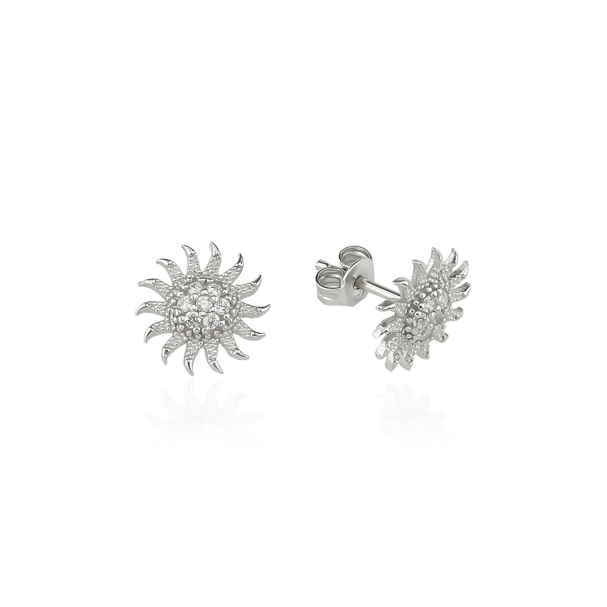 925k Sterling Silver Sun Earring - alternate view 2