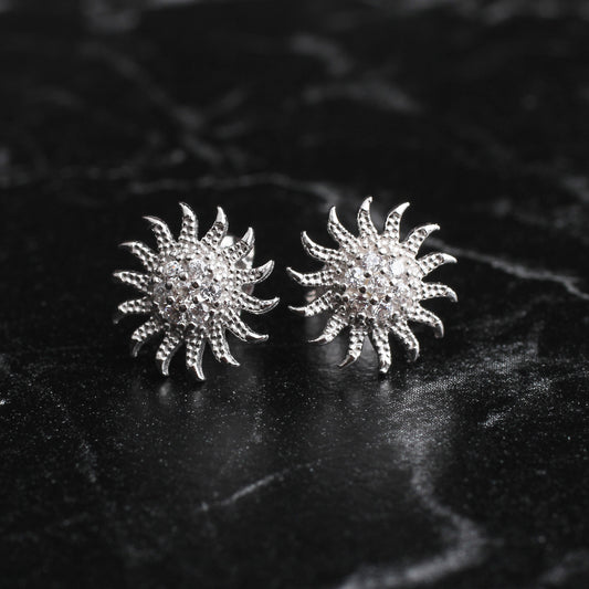 925k Sterling Silver Sun Earring