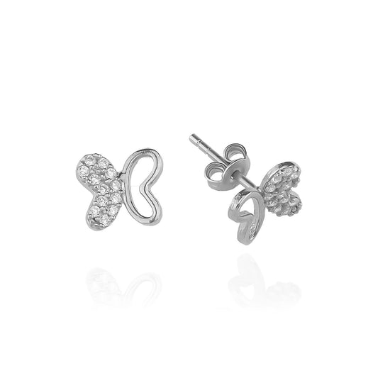 925k Sterling Silver Butterfly Earring