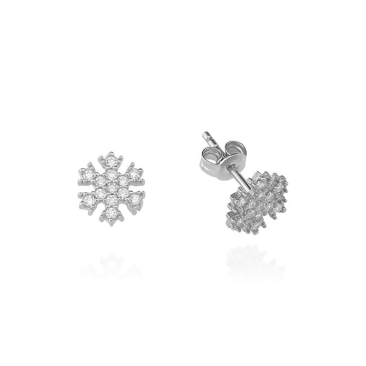 925k Sterling Silver Snowflake Earring - alternate view 2