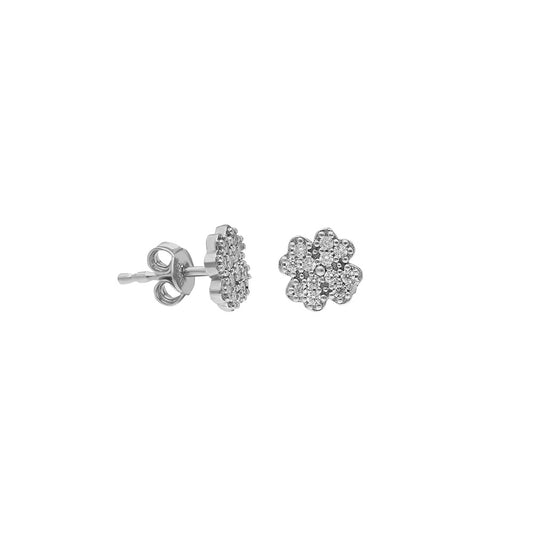 925k Sterling Silver Clover Earring
