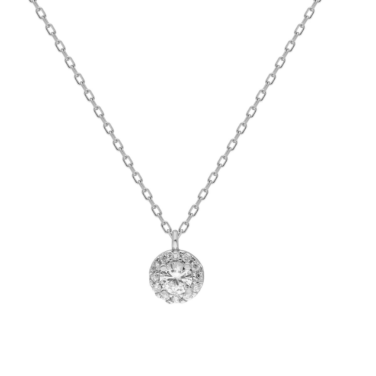 925k Sterling Silver Round Anthurage Necklace