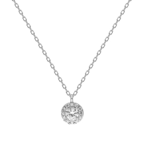 925k Sterling Silver Round Anthurage Necklace
