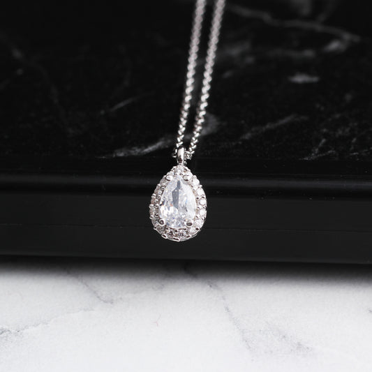 925k Sterling Silver Drop Anthurage Necklace