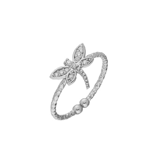 925k Sterling Silver Dragonfly Ring