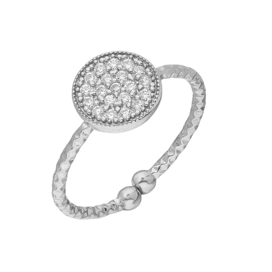 925k Sterling Silver Round Ring