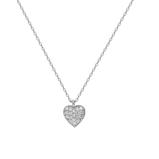 925k Sterling Silver Heart Necklace