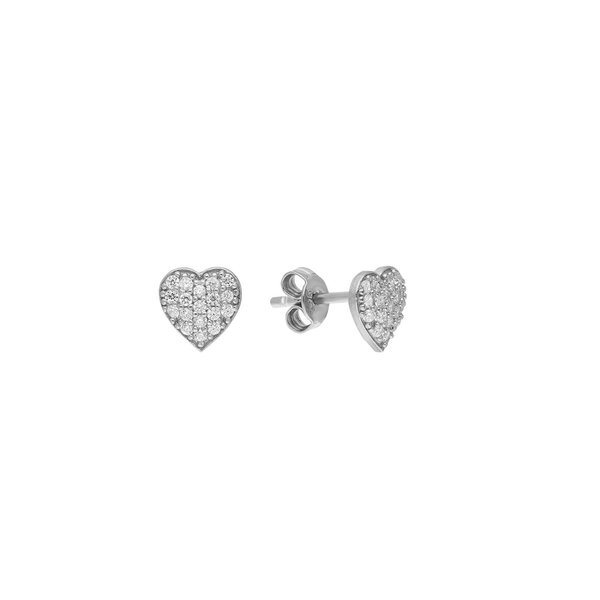 925k Sterling Silver Heart Earring