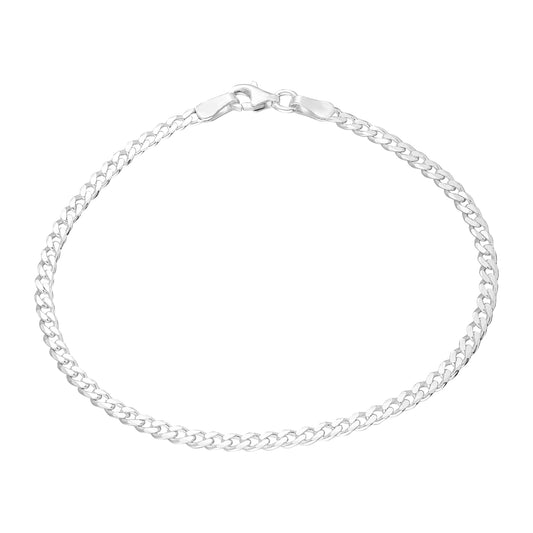 925k Sterling Silver Curb Chain Bracelet