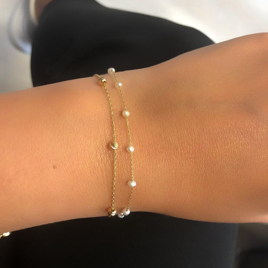 14k Solid Gold Dorika Bracelet - alternate view 2