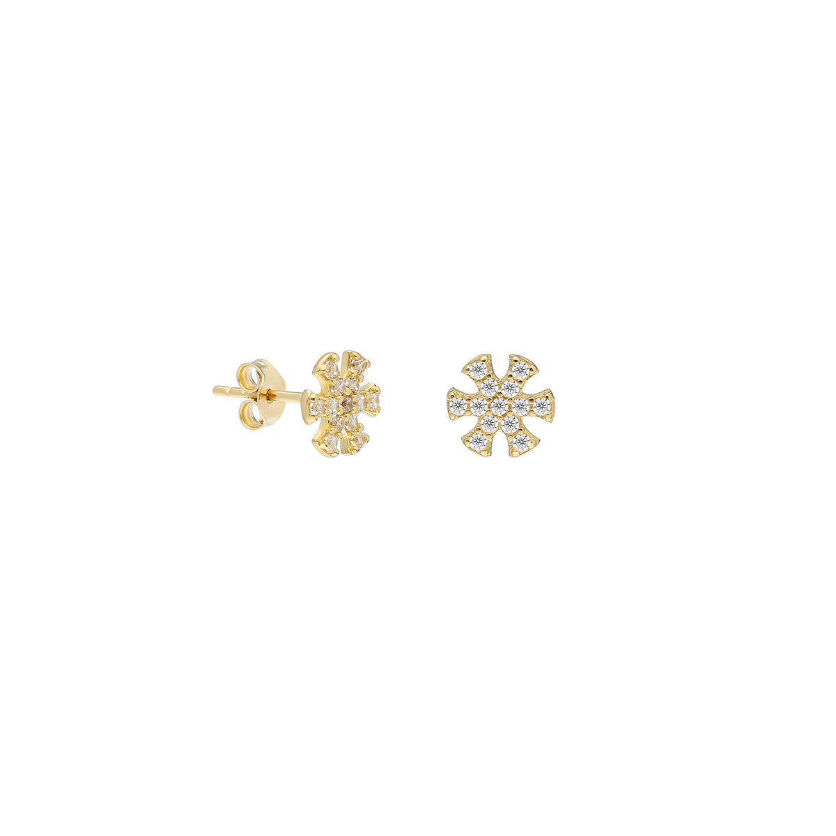 14k Solid Gold Hamsa Hands Earring