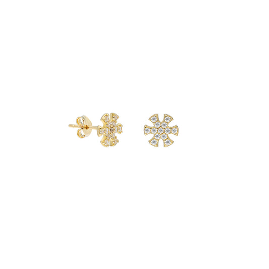 14k Solid Gold Hamsa Hands Earring