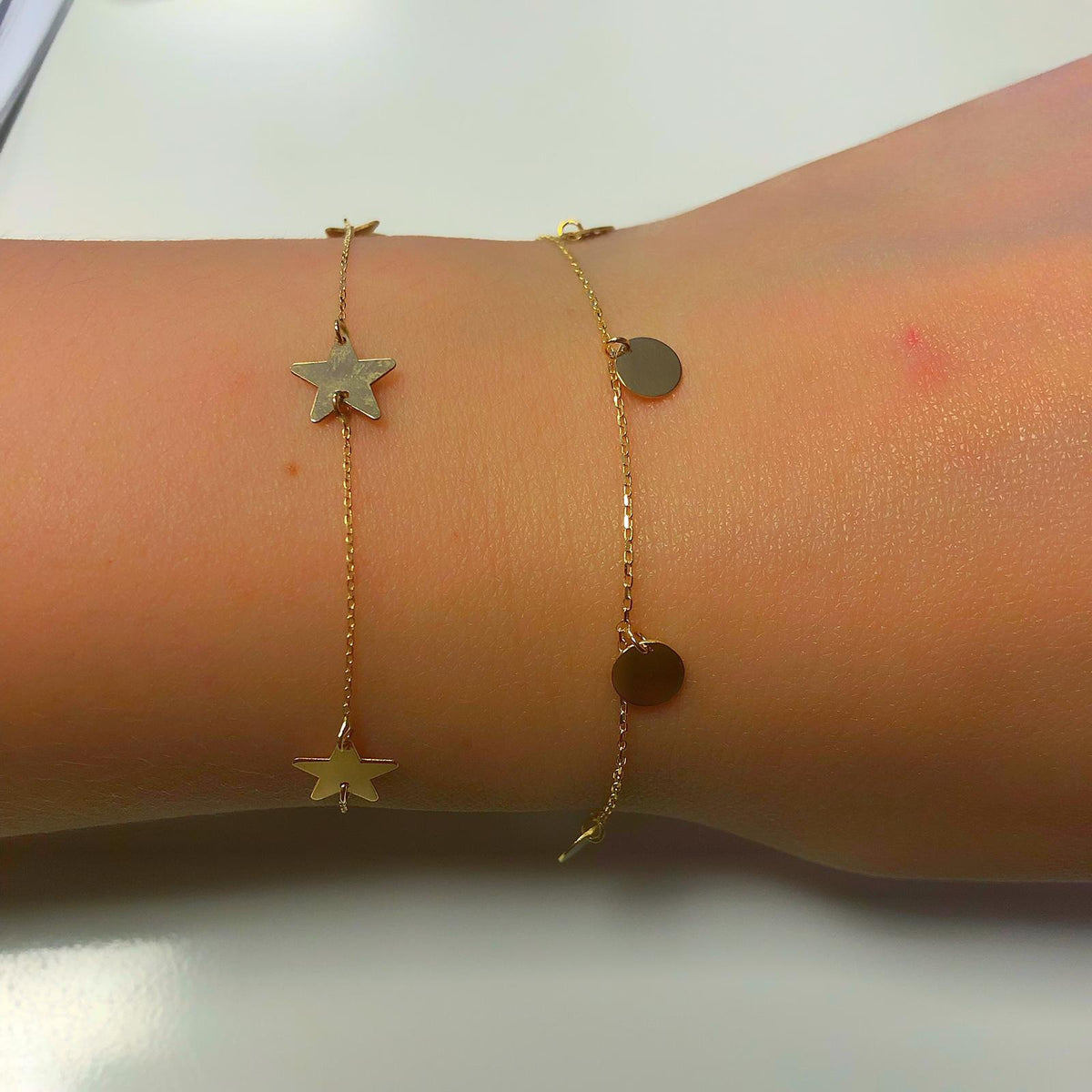 14k Solid Gold Plate Bracelet - alternate view 2