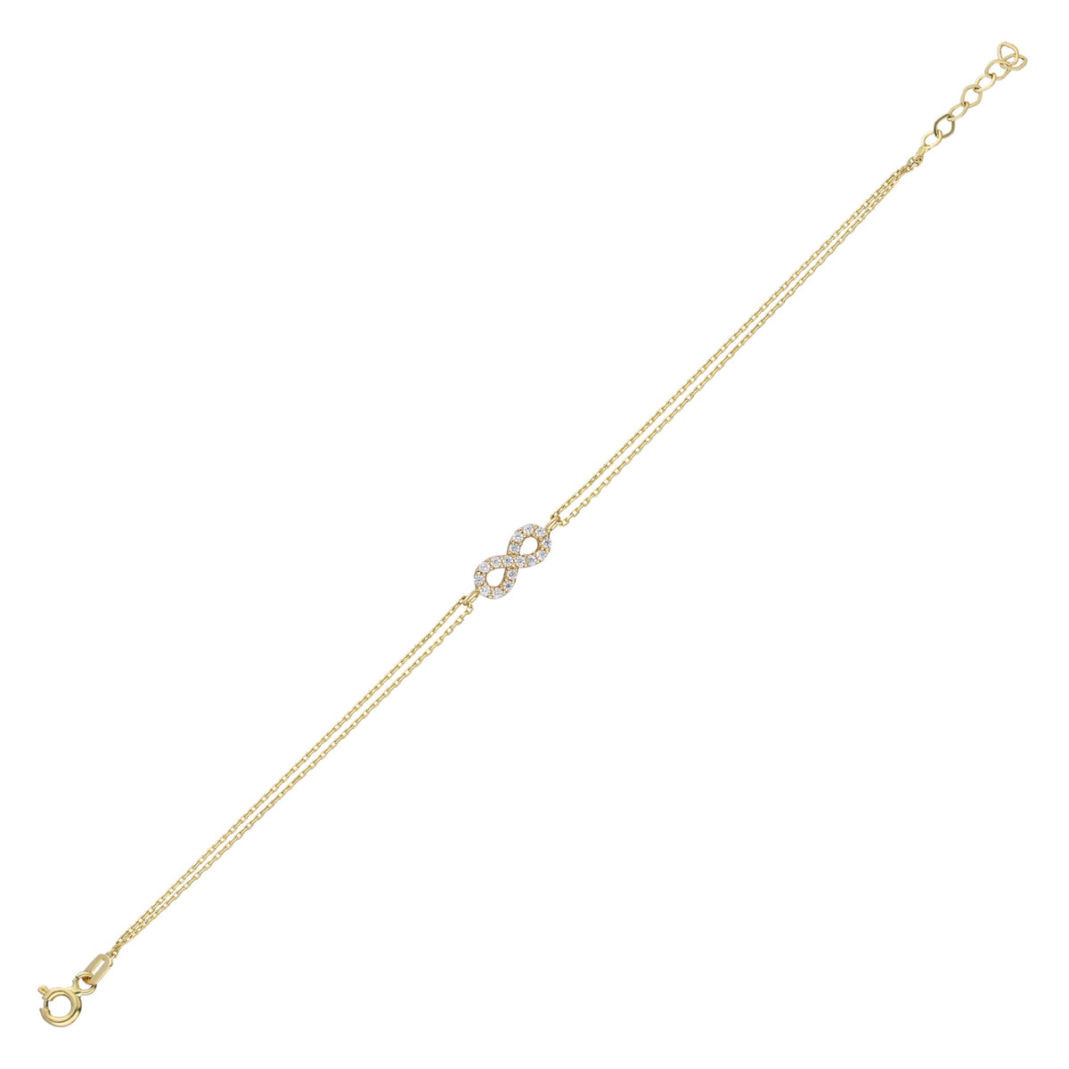 14k Solid Gold Infinity Bracelet - alternate view 2