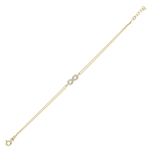 14k Solid Gold Infinity Bracelet - alternate view 2