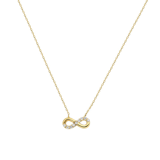 14k Solid Gold Infinity Necklace