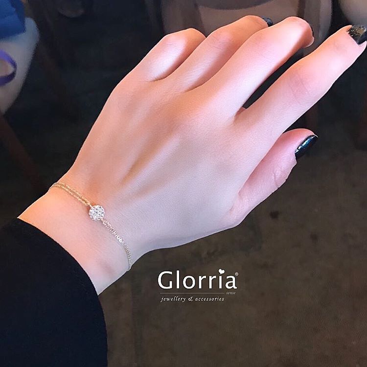 14k Solid Gold Pave Bracelet - alternate view 3