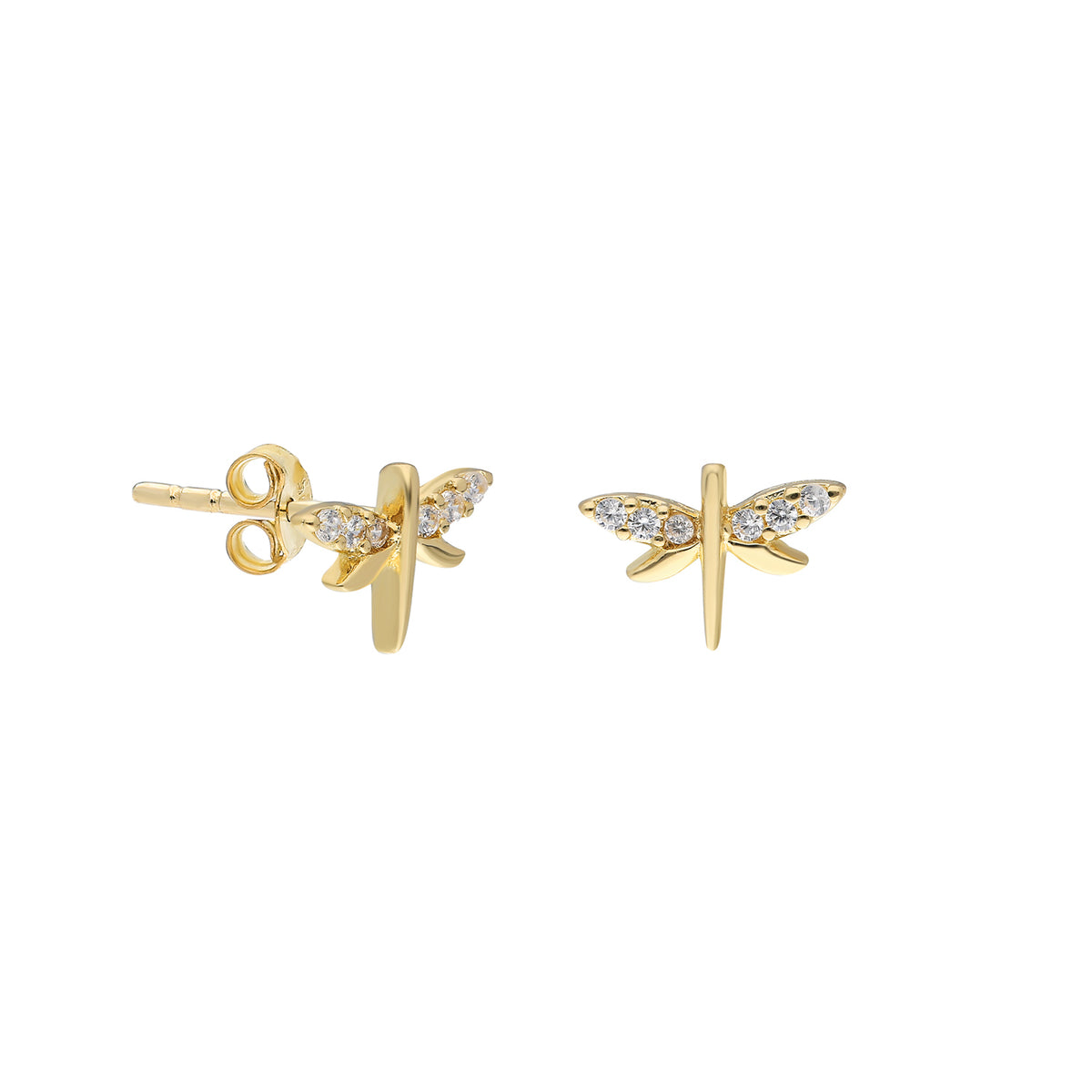 14k Solid Gold Angel Earring