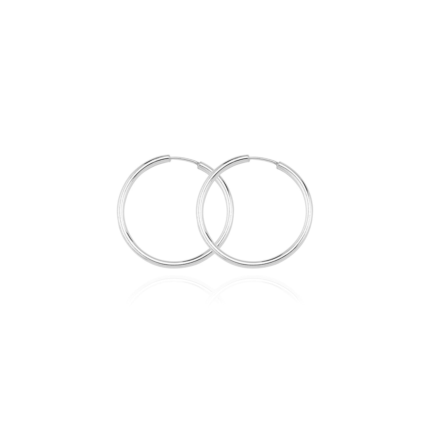 925k Sterling Silver 1 cm Circle Earring