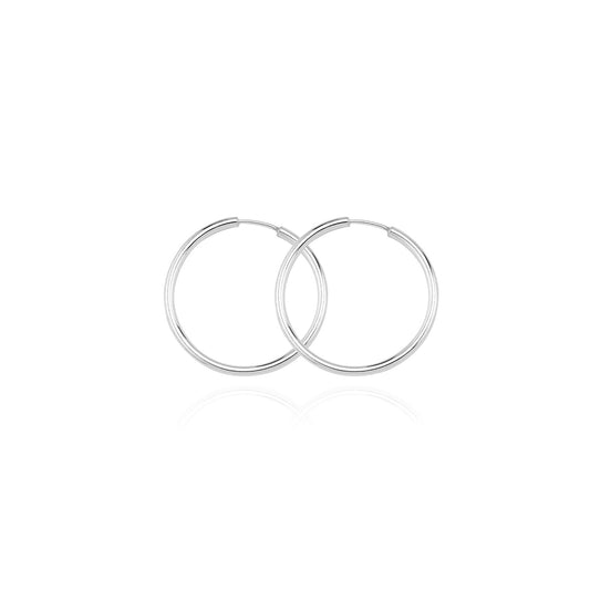 925k Sterling Silver 1 cm Circle Earring