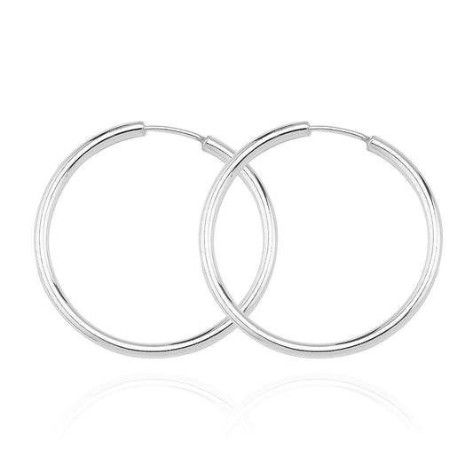 925k Sterling Silver 4,5 cm Circle Earring