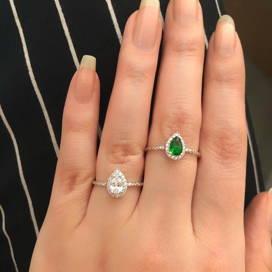 925k Sterling Silver Drop Anthurage Ring - alternate view 2