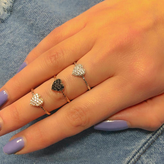 925k Sterling Silver Heart Ring - alternate view 2