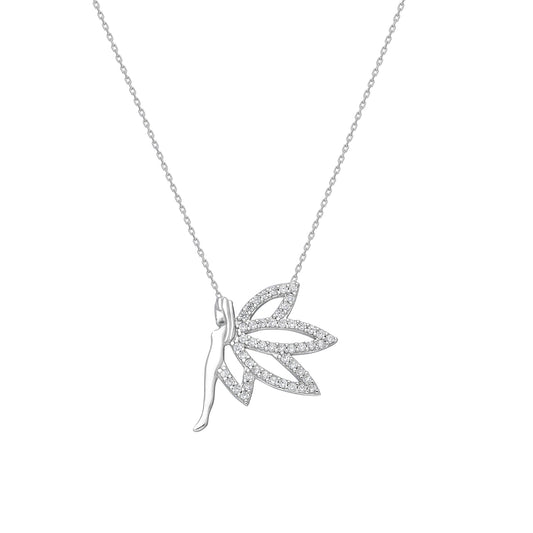 925k Sterling Silver Angel Necklace