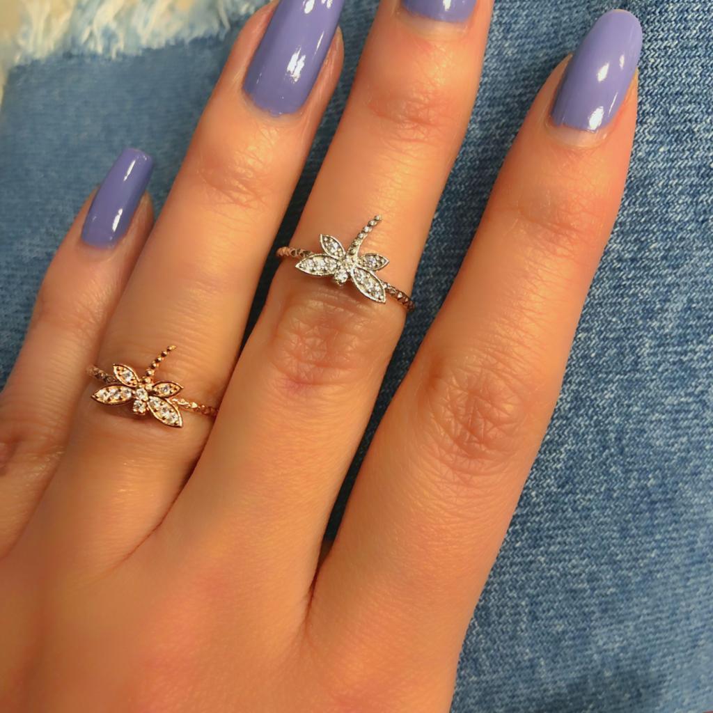 925k Sterling Silver Dragonfly Ring - alternate view 2