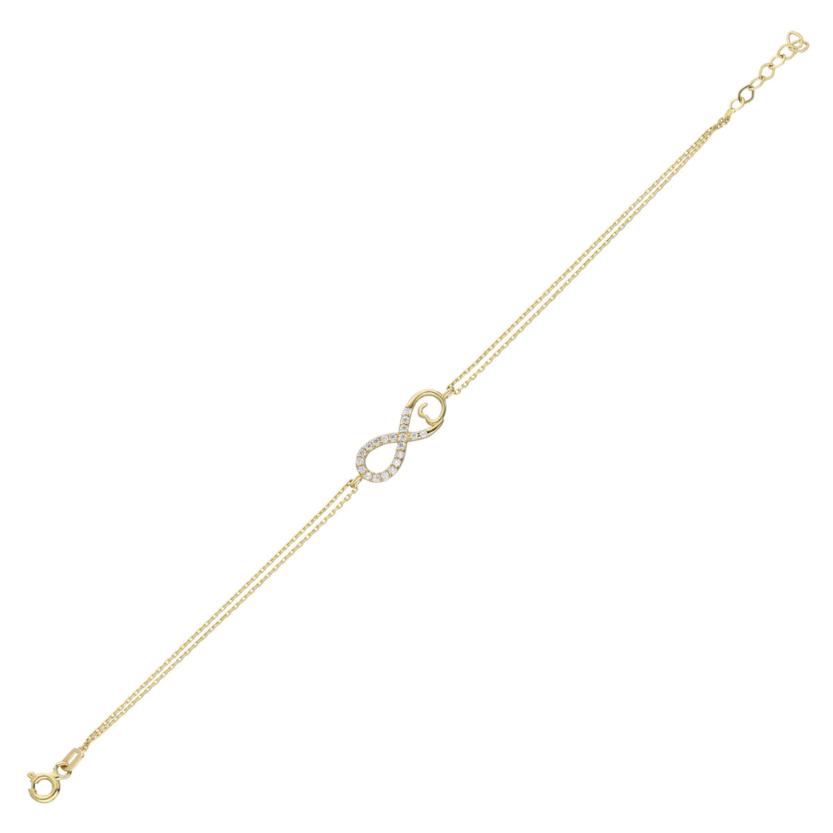 14k Solid Gold Infinity Bracelet - alternate view 3