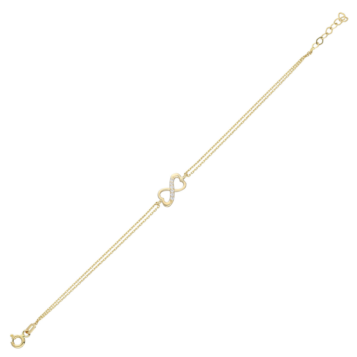 14k Solid Gold Infinity Bracelet - alternate view 4